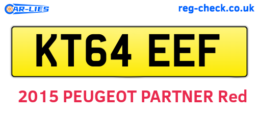 KT64EEF are the vehicle registration plates.