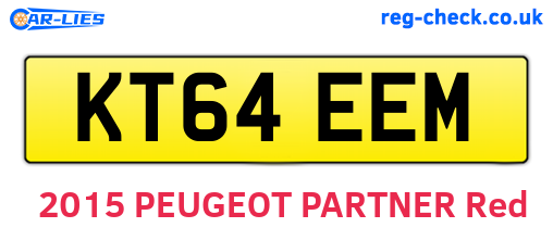KT64EEM are the vehicle registration plates.