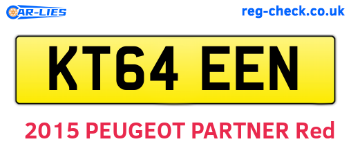 KT64EEN are the vehicle registration plates.