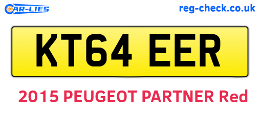 KT64EER are the vehicle registration plates.