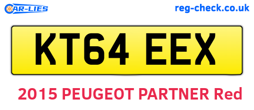 KT64EEX are the vehicle registration plates.