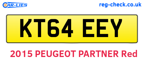 KT64EEY are the vehicle registration plates.