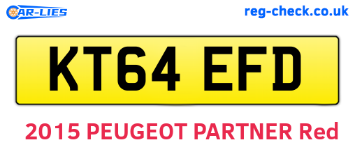KT64EFD are the vehicle registration plates.