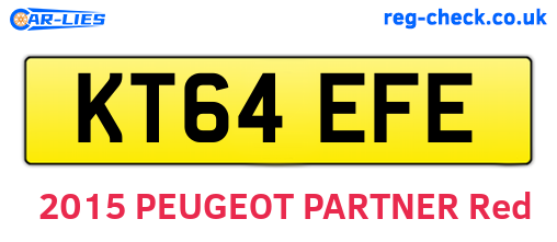 KT64EFE are the vehicle registration plates.
