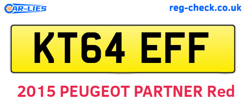 KT64EFF are the vehicle registration plates.