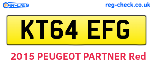 KT64EFG are the vehicle registration plates.