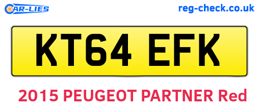 KT64EFK are the vehicle registration plates.