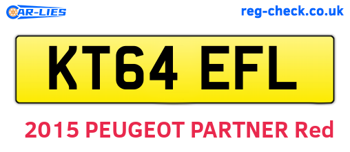 KT64EFL are the vehicle registration plates.
