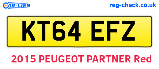 KT64EFZ are the vehicle registration plates.