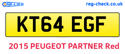 KT64EGF are the vehicle registration plates.