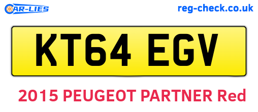 KT64EGV are the vehicle registration plates.