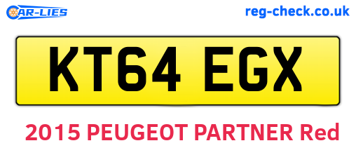KT64EGX are the vehicle registration plates.
