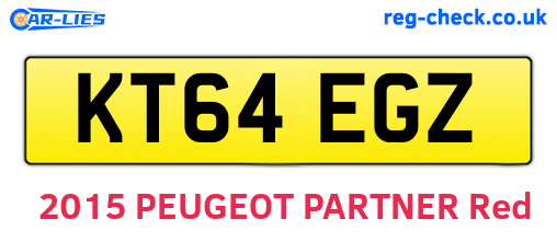 KT64EGZ are the vehicle registration plates.