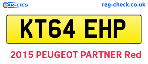 KT64EHP are the vehicle registration plates.