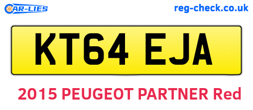 KT64EJA are the vehicle registration plates.