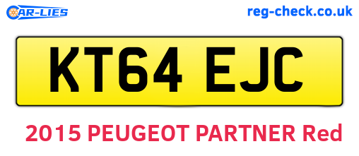 KT64EJC are the vehicle registration plates.