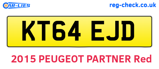 KT64EJD are the vehicle registration plates.