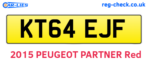 KT64EJF are the vehicle registration plates.