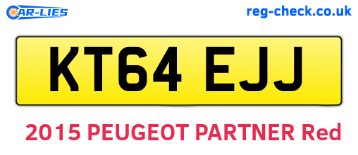 KT64EJJ are the vehicle registration plates.
