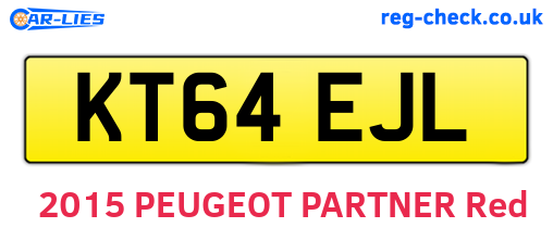 KT64EJL are the vehicle registration plates.
