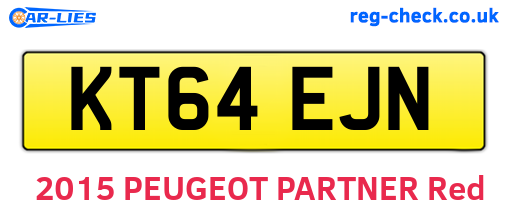 KT64EJN are the vehicle registration plates.