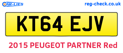 KT64EJV are the vehicle registration plates.