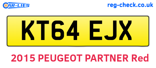 KT64EJX are the vehicle registration plates.
