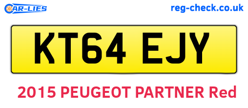 KT64EJY are the vehicle registration plates.