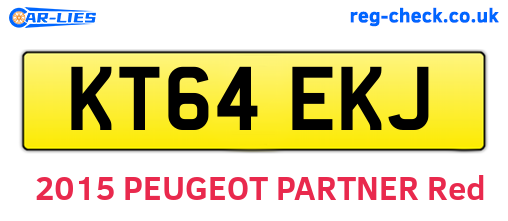 KT64EKJ are the vehicle registration plates.