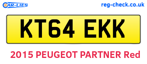 KT64EKK are the vehicle registration plates.