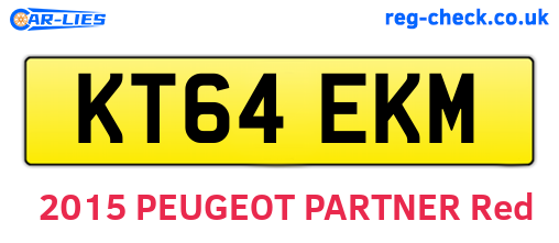 KT64EKM are the vehicle registration plates.