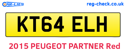 KT64ELH are the vehicle registration plates.