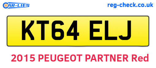 KT64ELJ are the vehicle registration plates.