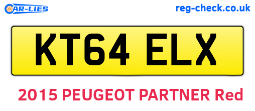 KT64ELX are the vehicle registration plates.