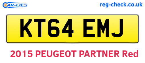 KT64EMJ are the vehicle registration plates.