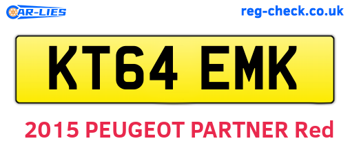 KT64EMK are the vehicle registration plates.