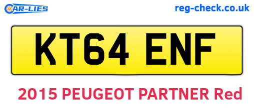 KT64ENF are the vehicle registration plates.