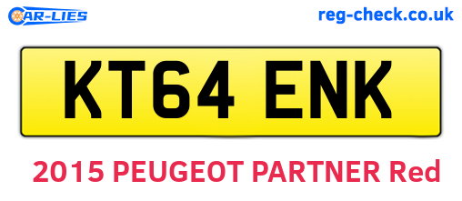 KT64ENK are the vehicle registration plates.