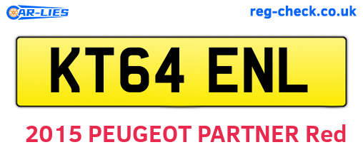 KT64ENL are the vehicle registration plates.