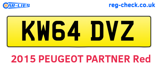 KW64DVZ are the vehicle registration plates.