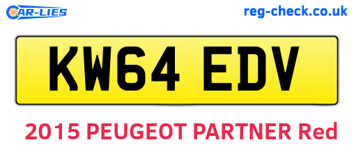 KW64EDV are the vehicle registration plates.