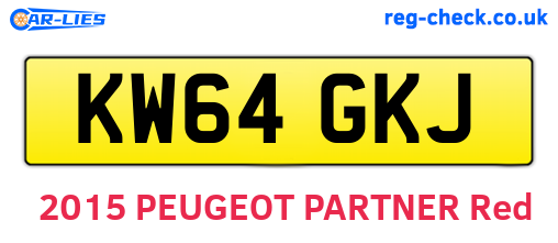 KW64GKJ are the vehicle registration plates.