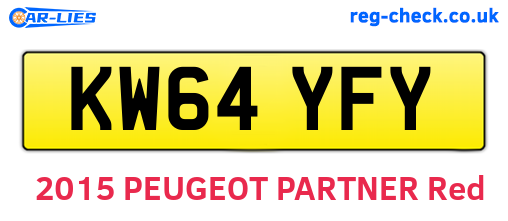 KW64YFY are the vehicle registration plates.