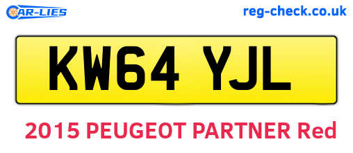 KW64YJL are the vehicle registration plates.