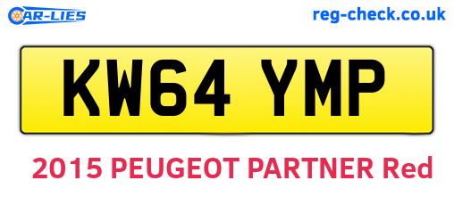 KW64YMP are the vehicle registration plates.