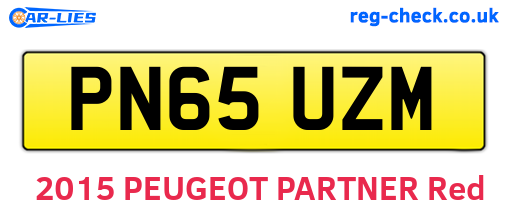 PN65UZM are the vehicle registration plates.
