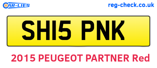 SH15PNK are the vehicle registration plates.