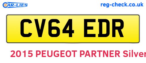 CV64EDR are the vehicle registration plates.