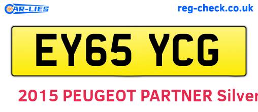 EY65YCG are the vehicle registration plates.