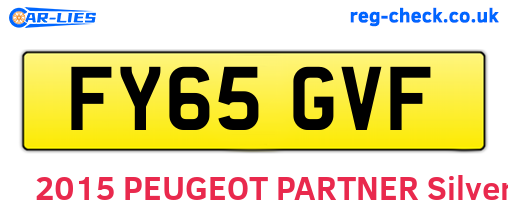 FY65GVF are the vehicle registration plates.